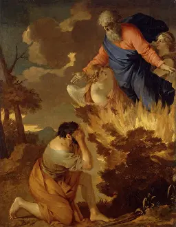 Vision Prints: Moses and the Burning Bush, 1643. Creator: Sebastien Bourdon