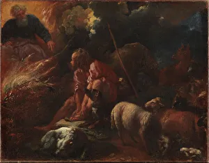 Appearing Prints: Moses and the Burning Bush, 1645-1691. Creator: Livio Mehus
