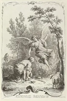 Moses and the Burning Bush, c. 1745. Creator: Joseph Wagner