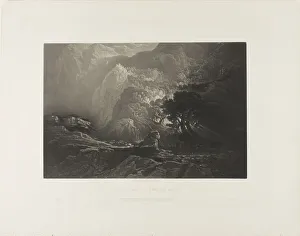 Supernatural Prints: Moses and the Burning Bush, from Illustrations of the Bible, 1833. Creator: John Martin