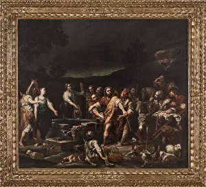 Ten Commandments Collection: Moses defending the Daughters of Jethro
