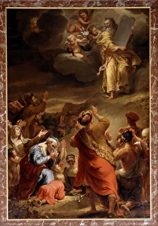 Ten Commandments Collection: Moses descends from Mount Siniai with the Ten Commandments