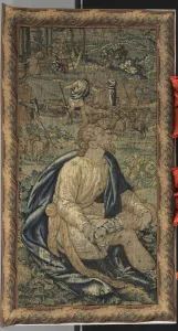 Tapestry Weave Wool Prints: Moses and Jethros Daughter, 17th century. Creator: Unknown