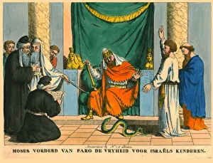 Moses before Pharaoh. Creator: N v d Linden Moses before Pharaoh. Creator: N v d Linden
