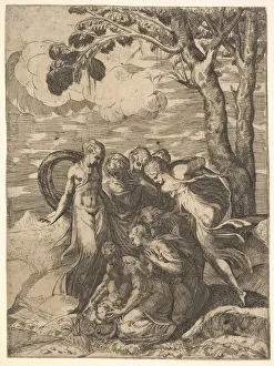 Metropolitan Museum Prints: Moses Rescued from the Nile, 16th century. Creator: Battista del Moro