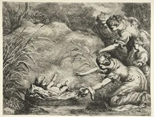 Moses Saved from the Nile. Creator: Bartolomeo Biscaino (Italian, 1632-1657)