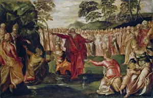 Water Supply Prints: Moses Striking the Rock, c1555-1570. Creators: Jacopo Tintoretto, Workshop of Tintoretto