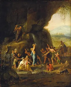 Water Supply Prints: Moses Striking the Rock, c1648-1653. Creator: Jan Steen