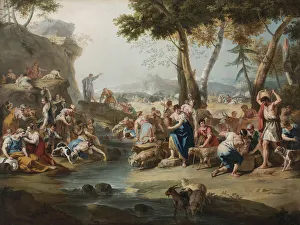 Ricci Prints: Moses striking the Rock. Creator: Ricci, Sebastiano (1659-1734)