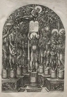 1485 1561 Prints: Moses Surrounded by the Patriarchs, before 1561. Creator: Jean Duvet (French, 1485-1561)