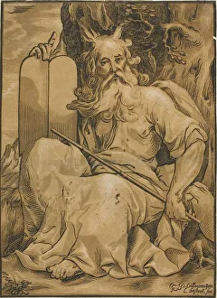 Tablet Prints: Moses with the Tables of the Law, n.d. Creator: Ludolph Busing