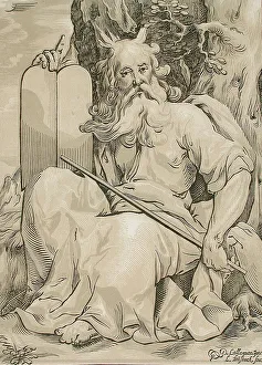 Tablets Of Stone Prints: Moses with the Tablets of Law, 1623/30. Creator: Ludolph Busing