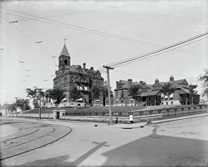 Tram Line Prints: Moses Taylor Hospital, Scranton, Pa. between 1900 and 1906. Creator: Unknown