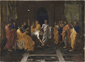 Jews Gallery: Moses turning Aarons rod into a snake
