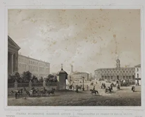 Charlemagne Prints: The Moskovsky railway station terminal in Saint Petersburg, 1840s