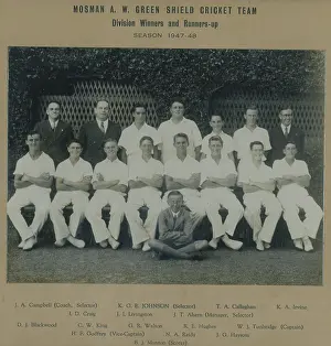 Cricket Prints: Mosman A.W. Green Shield Cricket Team. Creator: Unknown