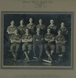 Sportswear Prints: Mosman District Baseball Club. Creator: Unknown