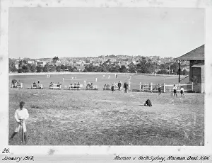 Cricket Prints: Mosman Oval, January 1913. Creator: Unknown