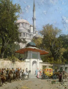 Domes Prints: A Mosque, 1872. Creator: Alberto Pasini