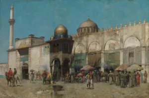 Domes Prints: A Mosque, 1886. Creator: Alberto Pasini