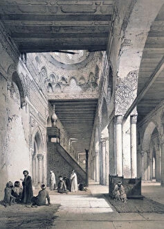 Achille Constant Theodore Emile Gallery: Mosque of Ahmed Ibn Touloun, 19th century. Artist: Emile Prisse D Avennes