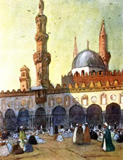 The Mosque of Al-Azhar, Cairo, Egypt, 1928. Artist: Louis Cabanes