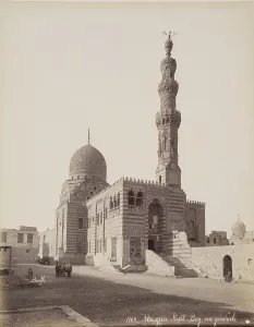 Restoration Prints: The Mosque of Kait Bey after Restoration, Cairo, c1882. Creator: Felix Bonfils