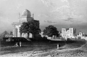 Roberts Emma Prints: Mosque of Mustapha Khan, - Bejapore, 1834. Creator: William Purser