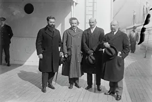 Coats Prints: Mossessohn, [Albert] Einstein, [Chaim] Weizmann and Ussischkin [Ussishkin]