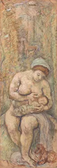 Pastel On Cardboard Collection: Mother, 1917. Creator: Genin, Robert (1884-1941)
