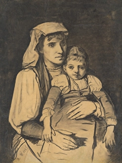 1885 Prints: Mother with child, 1885. Creator: Monogrammist M.W