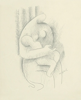 Orava Gallery Prints: Mother with child, 1932-1934. Creator: Mikulas Galanda