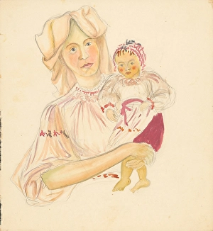 1940 Prints: Mother with child, 1940/1944. Creator: Jan Novak