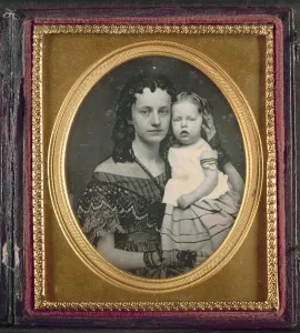 Mother and Child, c. 1855. Creator: Unidentified Photographer