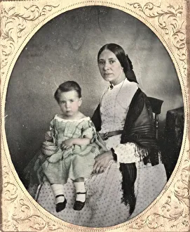 Tinted Prints: Mother and Child, c. 1860. Creator: Unidentified Photographer