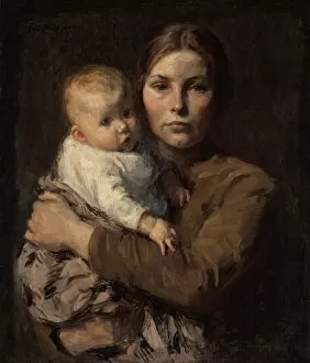 Infancy Collection: Mother and Child, c. 1906. Creator: Gari Melchers