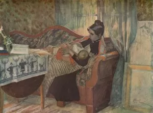Curtains Collection: Mother and Child, c1900. Artist: Carl Larsson