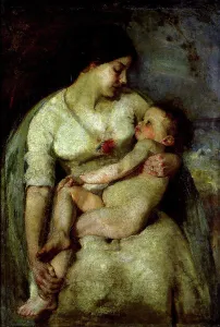 Concerned Prints: Mother and child, c1910. Creator: Grace Joel