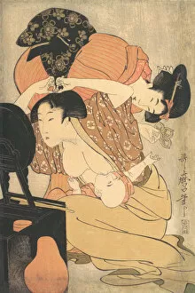 Breast Gallery: Mother and Child, ca. 1793. Creator: Kitagawa Utamaro