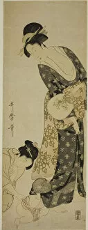 Laughter Gallery: Mother and Child, Japan, c. 1800. Creator: Kitagawa Utamaro