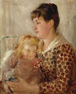 Ernst Josephson Prints: Mother and Child. The Wife and Daughter of the Artist Allan Österlind