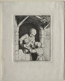 1610 1684 Prints: Mother and Two Children. Creator: Adriaen van Ostade (Dutch, 1610-1684)