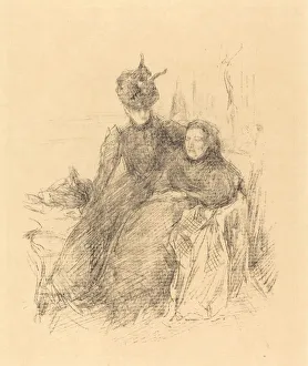 Rosenwald Collection Prints: Mother and Daughter, 1897. Creator: James Abbott McNeill Whistler