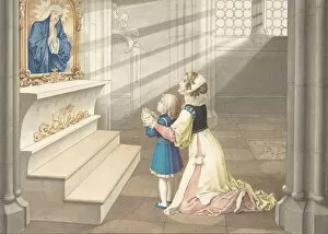 Julius Gallery: Mother and Daughter in Prayer, ca. 1811-17. Creator: Julius Schnorr von Carolsfeld