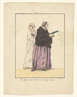 Portman Lg Prints: Mother and daughter on the way to church, 1803-c.1899. Creator: J. Enklaar