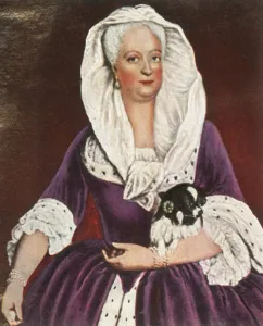 Lapdog Prints: The mother of Frederick the Great, 1726, (1936). Creator: Unknown