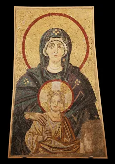 Plaster Cast Prints: Mother of God and Child, Byzantine, early 20th century (original dated 9th century)