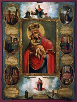 The Mother of God Our Lady of Pochaev, Russian icon, second half of the 18th century