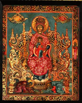 Mother of God Pecherskaya, 18th century. Artist: Russian icon Mother of God Pecherskaya, 18th century. Artist: Russian icon