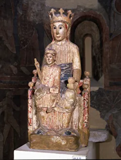 Mother of God of Veciana, polychromed wood sculpture from Santa Maria de Veciana